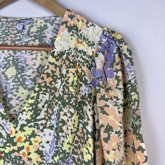 Rails Womens small Gardenia feminine romantic Roma Puff Sleeve A-Line Mini Dress - Picture 5 of 13